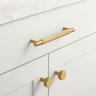 Ручка-кнопка Restoration Hardware Pillars d.3.2cm Lacquered Burnished Brass
