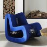 Кресло Phillips Collection Seat Belt Rocking Chair Blue/Black