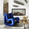 Кресло Phillips Collection Seat Belt Rocking Chair Blue/Black