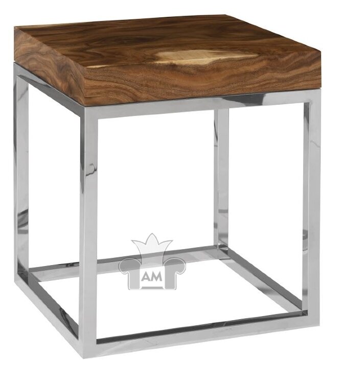 Декоративный стол Phillips Collection Hayden End Table Natural Wood Silver