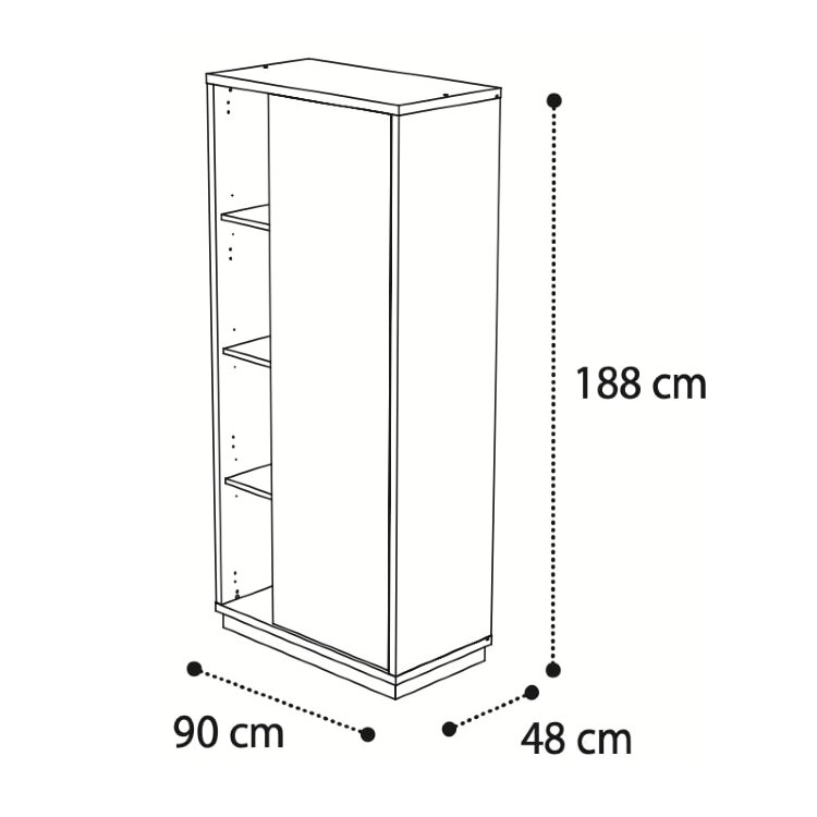 Шкаф книжный Camelgroup Platinum Sabbia, 136LIB.01BS