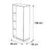 Шкаф книжный Camelgroup Platinum Sabbia, 136LIB.01BS