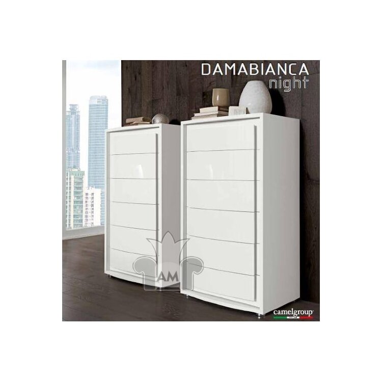 Комод высокий 6 ящиков Dama Bianca Camelgroup