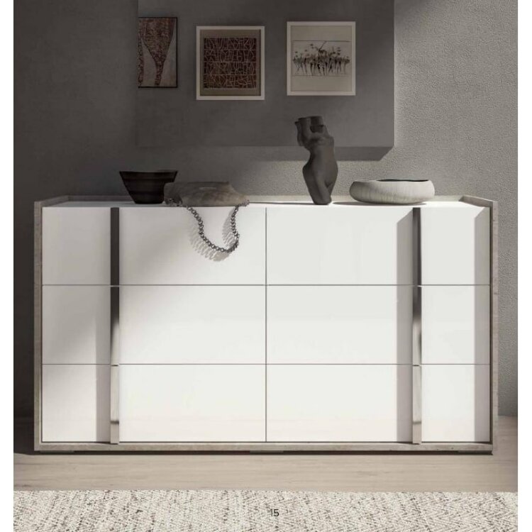 Комод низкий Status Treviso Grey 6 ящиков