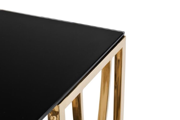 Консоль стекло черн/золото см Garda Decor 13RXC3102-GOLD