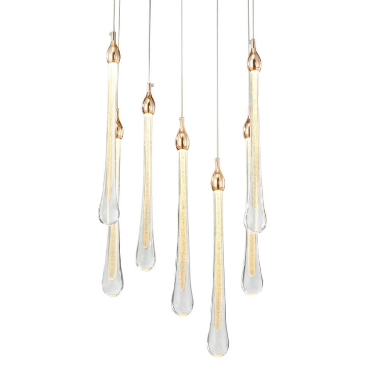Подвесной светильник Delight Collection Teardrop 7 gold