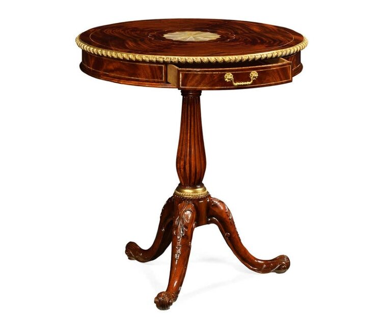 Декоративный стол Jonathan Charles Mahogany and MOP Drum Side Table