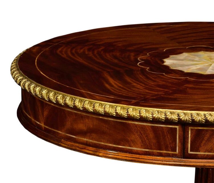 Декоративный стол Jonathan Charles Mahogany and MOP Drum Side Table