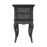 Тумба узкая 2 ящика Classico Italiano Тиволи, черная B307/BLS