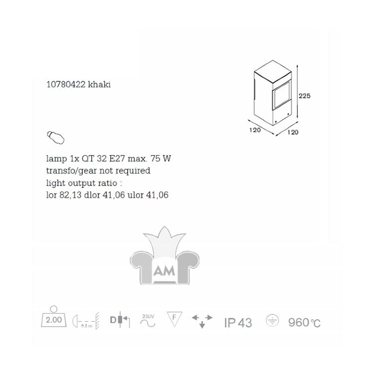 Настенный светильник Modular Boxlite halogen Khaki