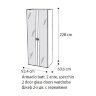 Шкаф 2 дверный Onda Camelgroup с зеркалами