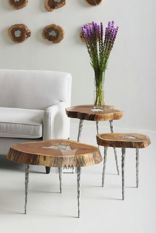 Декоративный стол Phillips Collection Molten Side Table Aluminum