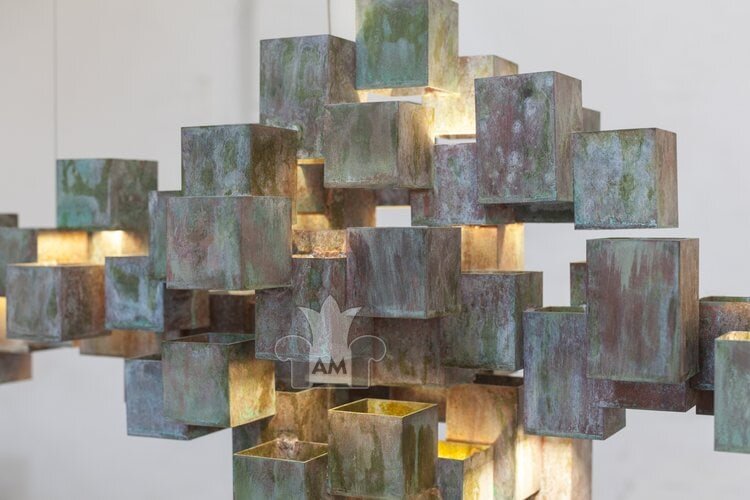Подвесной светильник MORGHEN STUDIO BRASS CUBES