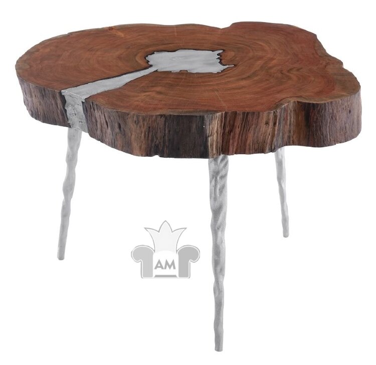 Коктейльный стол Phillips Collection Molten Coffee Table Aluminum