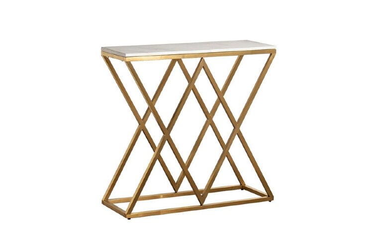 Консоль Bianco Namibia бел.мр/мат.зол Garda Decor 47ED-CST026/80GOLD