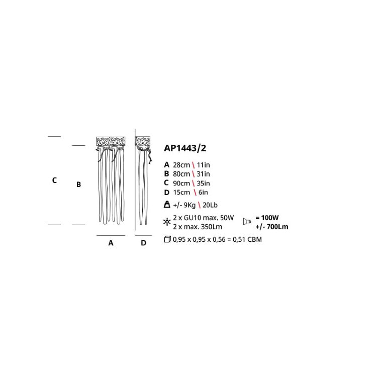 Бра Serip AP1443/2