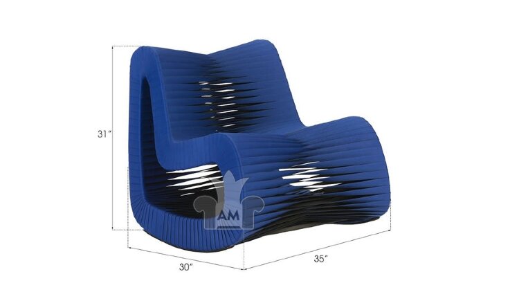 Кресло Phillips Collection Seat Belt Rocking Chair Black/Red
