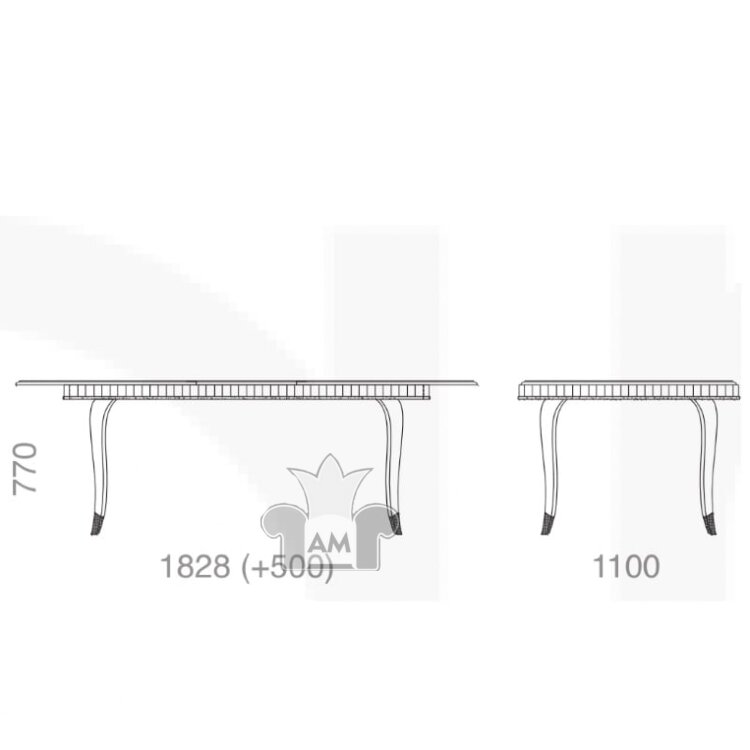 Обеденный стол  182/232х110 Fratelli Barri Rimini, раздвижной, матовый беж, FB.DT.RIM.668