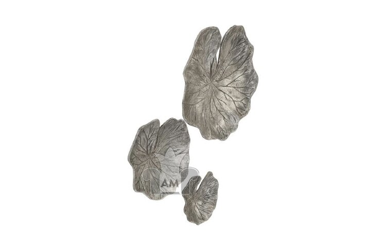 Настенный декор Phillips Collection Lotus Leaf Wall Tile Silver, 3 шт