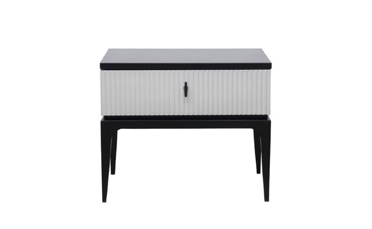 Тумбочка прикроватная Este черно/серая см Garda Decor GD-00004
