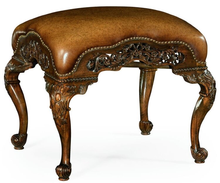 Оттоманка Jonathan Charles Carved & Pierced Walnut Footstool