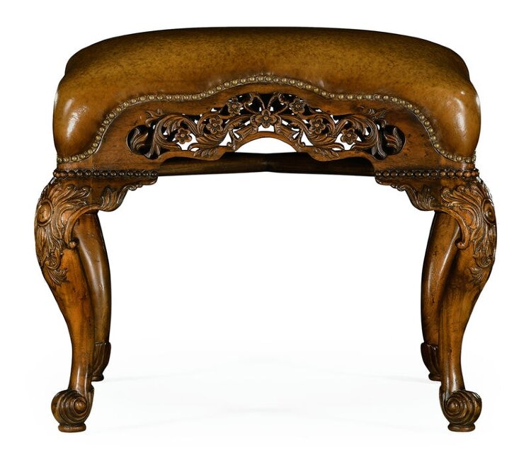 Оттоманка Jonathan Charles Carved & Pierced Walnut Footstool