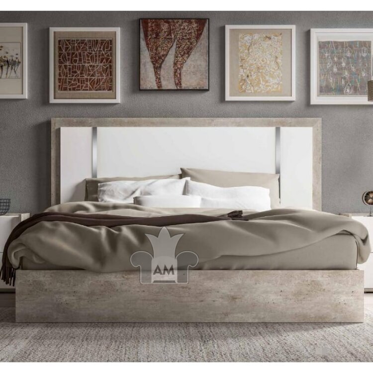Кровать 160х203 Status Treviso Grey, ERTRBWHLT04