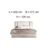 Кровать 160х203 Status Treviso Grey, ERTRBWHLT04