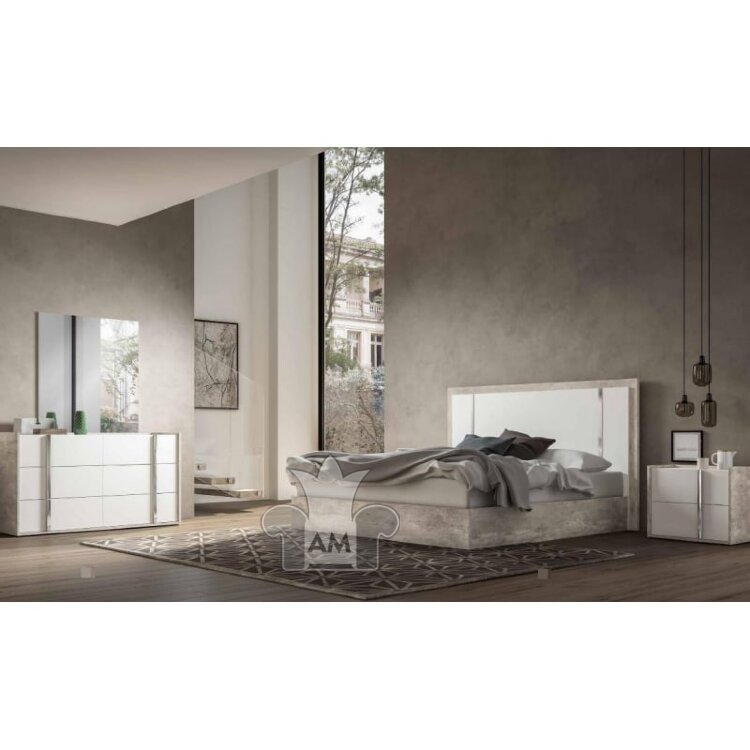 Кровать 160х203 Status Treviso Grey, ERTRBWHLT04