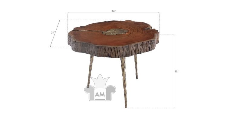 Коктейльный стол Phillips Collection Molten Coffee Table Brass