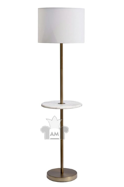 Торшер с мраморн.столиком плафон белый h.150 см Garda Decor 22-88338FL