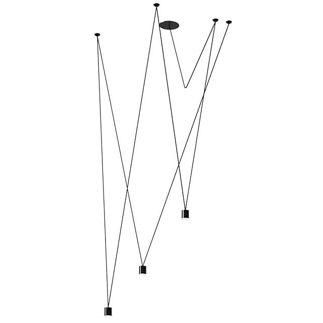 Подвесной светильник Vibia Match Example 1 Graphite