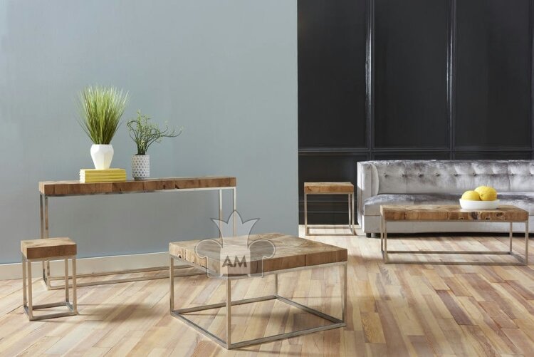 Коктейльный стол Phillips Collection Teak Puzzle Coffee Table