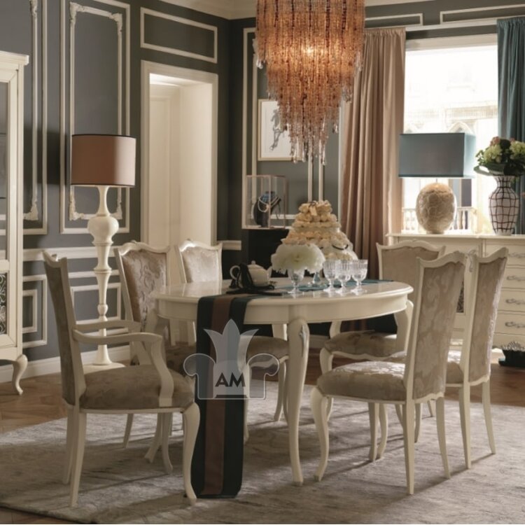 Стол обеденный Giorgio Casa Memorie Veneziane 170/220х110, овальный раскладной T52