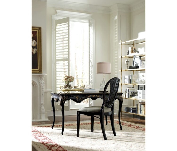 Полукресло Jonathan Charles Hepplewhite Wheatsheaf Black Side Chair