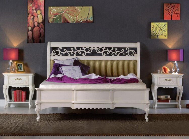 Кровать двуспальная Маттео Mobex M216P 180х200 из массива дерева