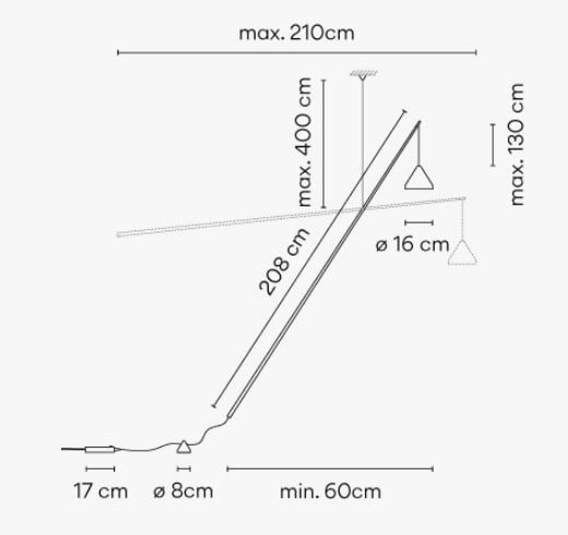 Напольный светильник Vibia North 5666 Black