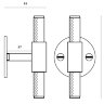 Ручка-кнопка Buster and Punch T-Bar Plate Cross Smoked Bronze