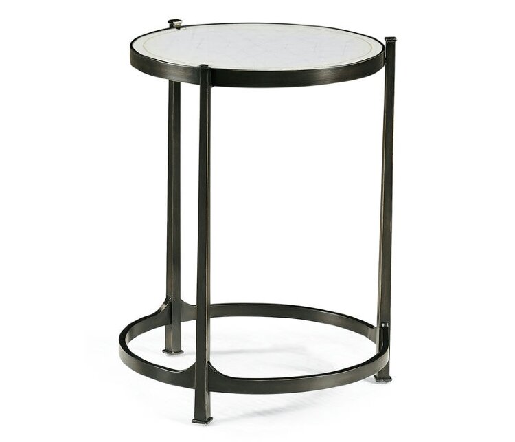Декоративный стол Jonathan Charles Eglomise & Bronze Iron Round Nest