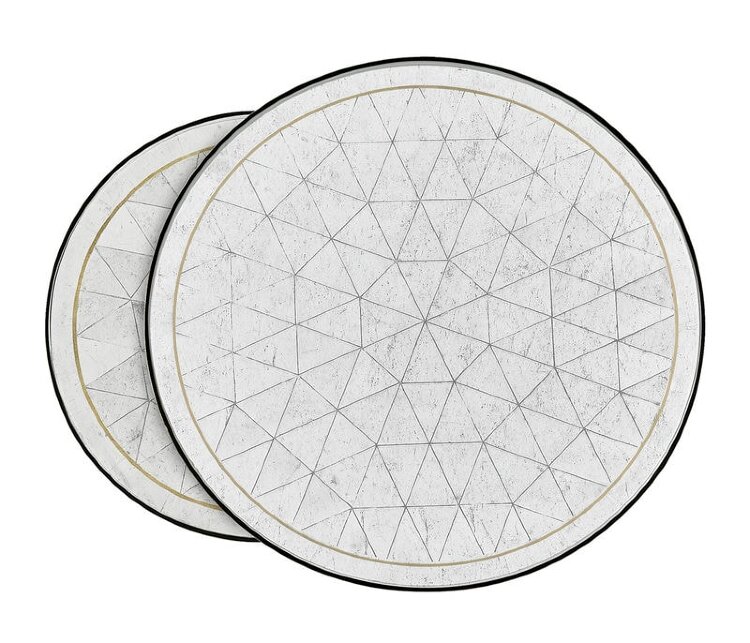Декоративный стол Jonathan Charles Eglomise & Bronze Iron Round Nest