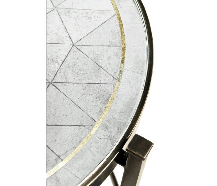 Декоративный стол Jonathan Charles Eglomise & Bronze Iron Round Nest