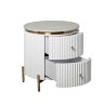 Тумбочка 2 ящика с мраморной столешницей dсм Garda Decor 77IP-GD009-TUMB/1 Тумбочка 2 ящика с мраморной столешницей dсм Garda Decor 77IP-GD009-TUMB/1