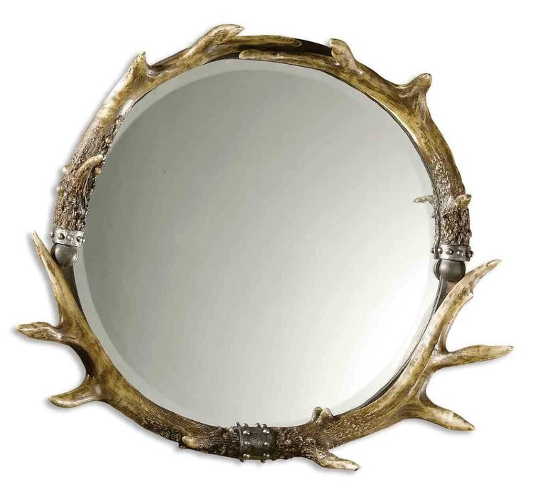 Зеркало UTTERMOST STAG HORN ROUND MIRROR