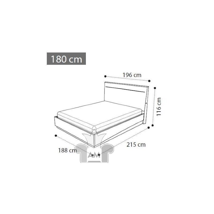 Кровать Legno 180 коллекции Ambra Camelgroup 148LET.05AV