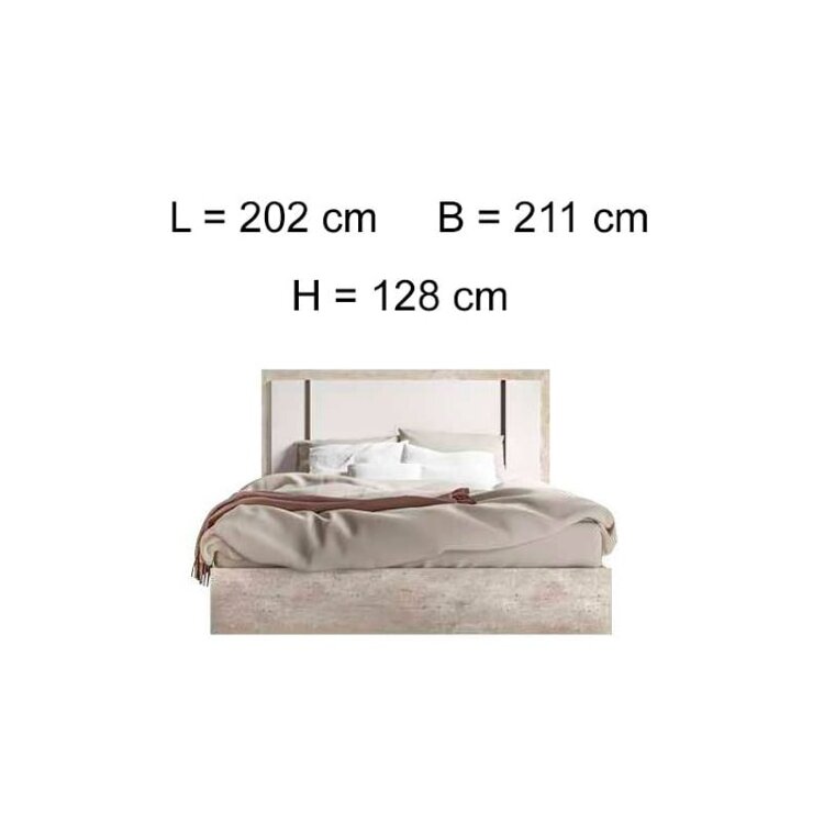 Кровать 180х203 Status Treviso Grey, ERTRBWHLT03