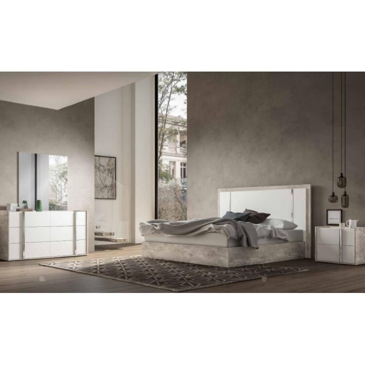 Кровать 180х203 Status Treviso Grey, ERTRBWHLT03