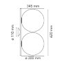 Настенный светильник Flos IC Lights C/W2 Double chrome