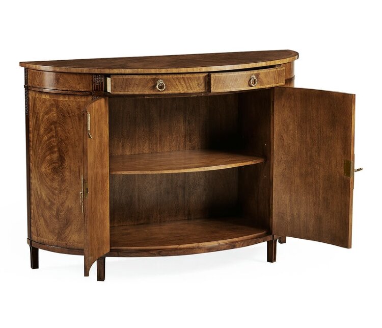 Буфет Jonathan Charles Crotch Walnut Demilune Sideboard
