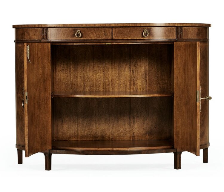 Буфет Jonathan Charles Crotch Walnut Demilune Sideboard