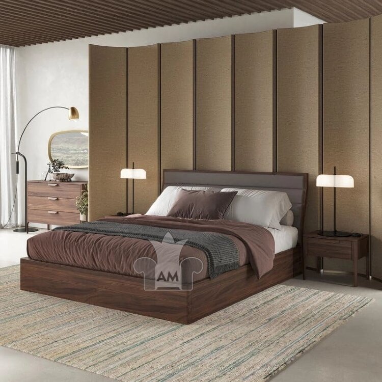 Кровать MOD Interiors Ronda, 160х200, с подъемным механизмом, Грецкий орех, MDI.BD.RD.78